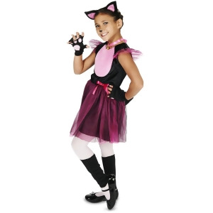Black Pink Cat Child Costume - Large