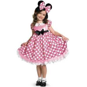Disney Mickey Mouse Clubhouse Pink Minnie Mouse Glow in the Dark Child Costume - Medium