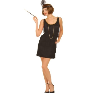 Black Flapper Costume Adult - Medium/Large