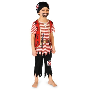 Printed Pirate Matey Toddler Costume - Toddler 2-4