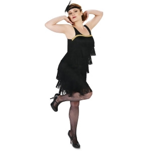 Black Flapper Adult Costume - Medium
