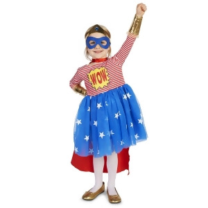 Pop Art Comic Superhero Girl Toddler Costume - Toddler 2-4