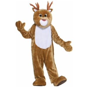 Reindeer Plush Economy Mascot Adult Costume - Standard