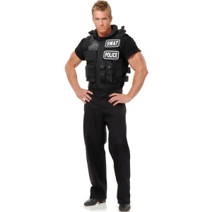 Mens Swat Team Vest Costume - Small