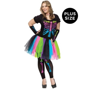 Adult Funky Punk Bones Plus Size Costume - Plus