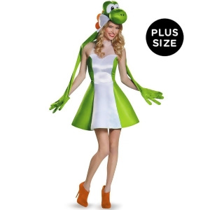 Super Mario Bros Plus Size Womens Yoshi Costume For Adults - X-Large