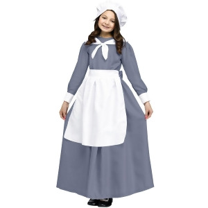 Pilgrim Girl Costume For Kids - Small
