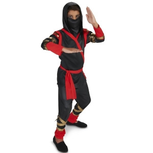 Black Red Ninja Child Costume - Small