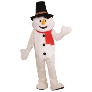 Snowman Plush Economical Mascot Adult Costume - One Size