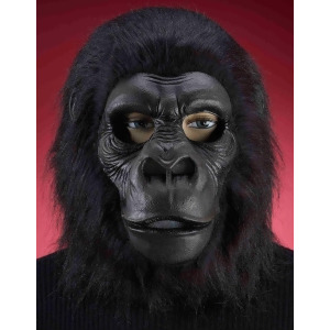 Hairy Black Gorilla Mask - All