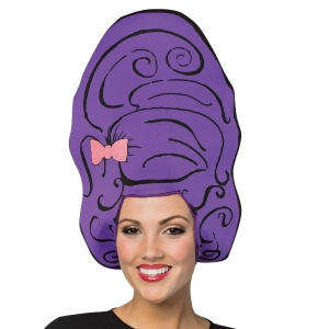 Cartoon Wig Beehive Purple One- Size - All