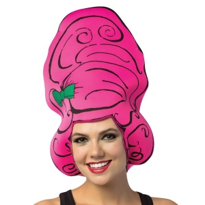 Cartoon Wig Beehive Pink One- Size - All