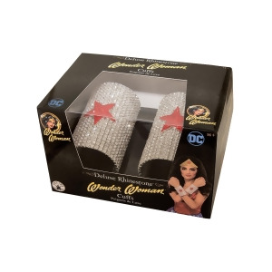 Dc Superhero Wonder Woman Super Deluxe Rhinestone Cuffs in a Box One-Size - One-Size