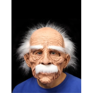 Grand Dad Full Mask w/ White Hair Eyebrows Mustache One Size - All