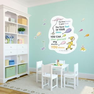 Dr. Seuss Oh the Places Youll Go Inspirational Quote Giant Wall Decal - All