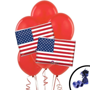 American Flag Jumbo Balloon Bouquet - All
