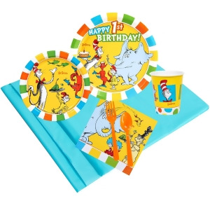 Dr Seuss 1st Birthday 16 Guest Party Pack - All