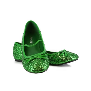 Green Sparkle Flat Shoes Child - Size 2/3