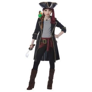 High Seas Captain Girl Child Costume - X-Large