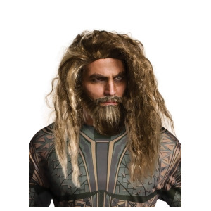 Justice League Aqua Man Adult Beard and Wig - All