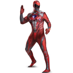 Red Power Ranger Adult Bodysuit Costume - Medium