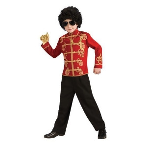 Boys Red Michael Jackson Military Jacket - MEDIUM