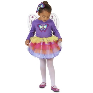 Neon Purple Butterfly Toddler Costume - Toddler 2-4T