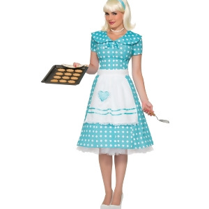 Polka Dot Adult House Wife Costume - Medium/Large