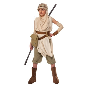 Star Wars The Force Awakens Premium Girl's Rey Costume - Small