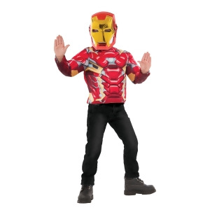 Boys Iron Man Deluxe Costume Top Set - All