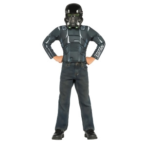Boys Star Wars Death Trooper Deluxe Costume Top Set - All