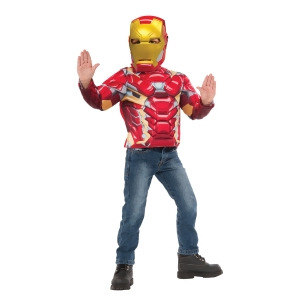 Boys Iron Man Deluxe Costume Top Set - All