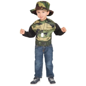 Boys Army Combat Muscle Chest Shirt Set - All