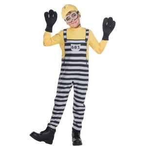 Boys Jail Minion Tom Costume - Large