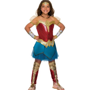Justice League Girls Premium Wonder Woman Costume - Medium