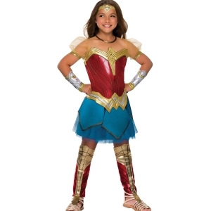 Justice League Girls Premium Wonder Woman Costume - Small