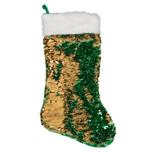 Green Gold Reversible Sequin Stocking - All