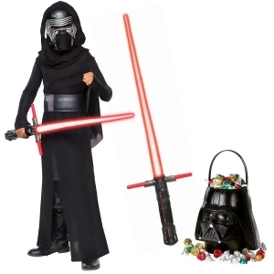 Star Wars Episode Viii The Last Jedi Kylo Ren Deluxe Child Costume and Lightsaber Bundle - All