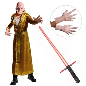 Star Wars The Last Jedi Dlx Men's Supreme Leader Snoke Costume with Lightsaber and Hands - All