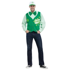 St. Patrick's Day All Star Deluxe Vest Hat and Tie Set One-Size - One-Size