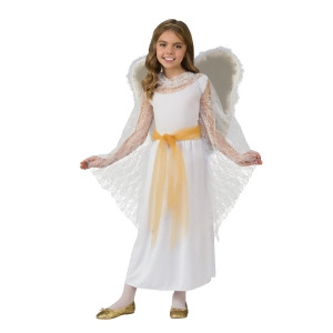Deluxe Lace Girls Angel Costume - Medium