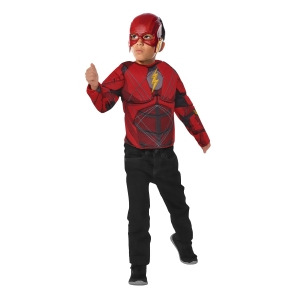 Flash Boys Costume Top And Mask Set - Small