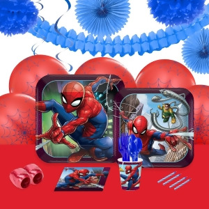 Spiderman Webbed Wonder 16 Guest Party Pack Decoration Kit - All