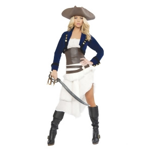 Sexy Deluxe Colonial Pirate Costume - Small