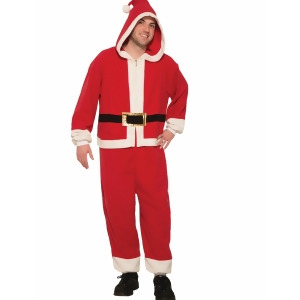 Adult Santa Hooded Jumpsuit - Standard