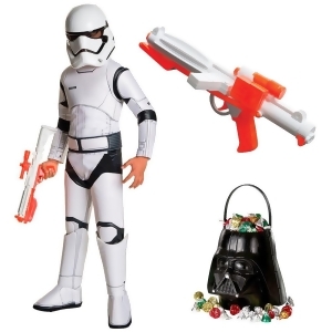 Star Wars Ep Vii The Last Jedi Storm Trooper Spr Dlx Child Costume with Blaster and Candy Pail - All