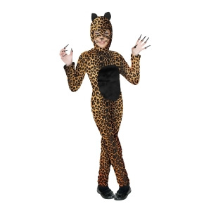 Kids Female Cheetah Cat Costume - LARGE