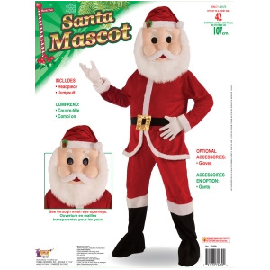 Men Santa Mascot Adult Costume - STANDARD