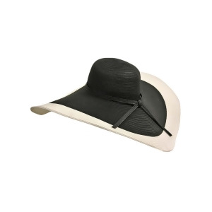 Black White Floppy Hat With Wide Brim - All