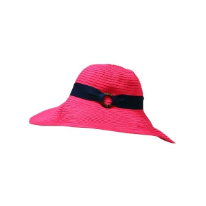 Fuchsia Crushable Floppy Hat With Hat Band - All